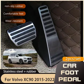 De Acero inoxidable Coche de Pedales Para Volvo XC90 2015 2016 2017 2018 2019 2020 2021 2022 Acelerador de Combustible de Freno antideslizante Almohadilla del Pedal