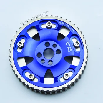 De alta Calidad de Motor de Auto Parte del mecanismo de levas de Aluminio Ajustable Azul 2 piezas Para Nissan RB25
