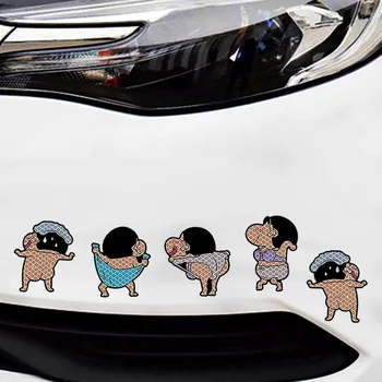 De dibujos animados de lápiz pequeño nuevo ，vehículo eléctrico，casco de la motocicleta , personalizada reflexivo decoración de advertencia de coche pegatinas