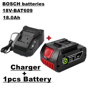 De la herramienta eléctrica de 18V batería de ión de litio, 18.0 ah, adecuado para bat609, bat609g, bat618, bat618g, bat614, 1 Batería + cargador para la venta