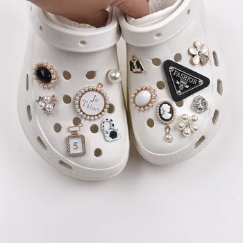 De lujo de diamantes de imitación de la Perla del Estilo de la Croc Encanto el Diseñador de DIY Joya Zapatos Decaration Encanto de la Croc Zuecos de los Niños y las Niñas Mujeres Regalos