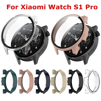 De protección de la PC de Vidrio Para Xiaomi Reloj S1 Pro Smart Watch Parachoques Protector de Pantalla Cubierta de Xiaomi Ver Mi S1 S1 Pro Caso