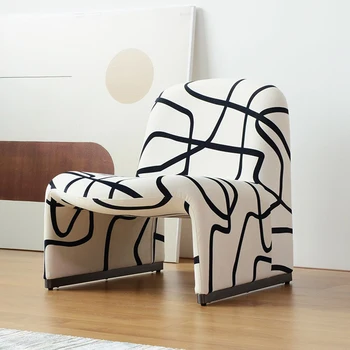 Diseñador creativo de sofá silla, cerro de ocio silla, la luz de lujo, minimalista neto rojo graffiti de algodón de ocio silla