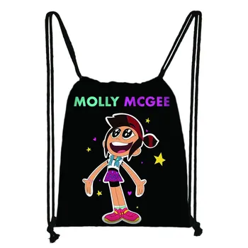 Disney El Fantasma Y Molly Mcgee Bolsa Con Cordón De Niña De Las Bolsas De Almacenamiento De Las Mujeres Portátil Bolsa De Compras Adolescente Casual De Viaje Bolsa De Playa