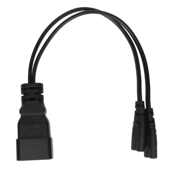 Doble IEC320 C7 a C20 Cable Universal Y Cable de Alimentación Divisor para Lámpara de Escritorio Monitor LCD de la Cámara Digital de 12,6 en caliente