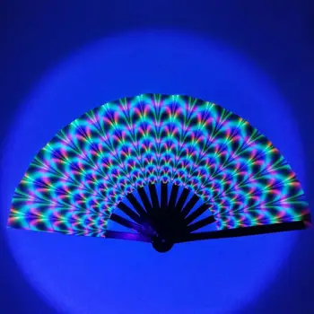 Don Ventilador de Bambú abanico de colores Delirio de los Fans Vibrante de Bambú de la Mano de los Fans en el Festival de Bailes Decorativos, Regalos para Hombres, Mujeres