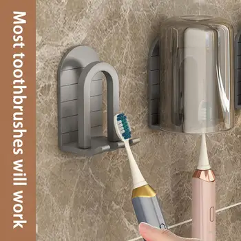 Durable Fuerte Capacidad de soporte de Fácil Instalación en la Pared Cepillo de dientes Eléctrico Enjuague bucal Estante de la Taza Productos para el Hogar