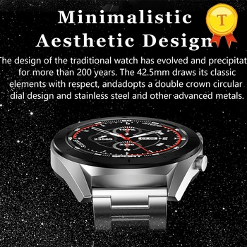 ECG PPG Ronda de la Pantalla Táctil de metal de acero Reloj Inteligente reloj de pulsera de los Hombres de la Llamada de Teléfono de línea Impermeable IP68 Smartwatch para Android IOS