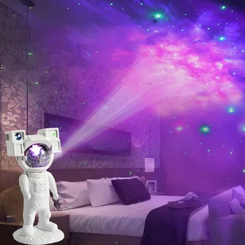 El astronauta Dormitorio Proyección Nocturna de los Niños Decoración de la Habitación Estrellada Nebulosa de Techo Lámpara LED Giratorio Desmontable Regalos para la Navidad