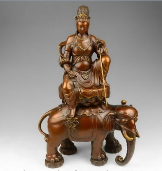 El Budismo Del Tíbet Cobre Rojo Paseo En Elefante Bodhisattva Samantabhadra Estatua De Buda