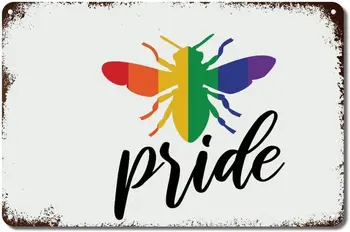 El orgullo LGTB arco iris Arte de Decoración de paredes de Metal Signo Pansexual Transgénero Gay del arco iris de los Hombres de la Cueva de los Signos Gay LGBT Retro Vintage