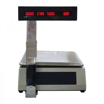 Electrónica Digital de la Carne de Báscula con código de Barras Precio de la Impresora de código de barras de pesaje escalas