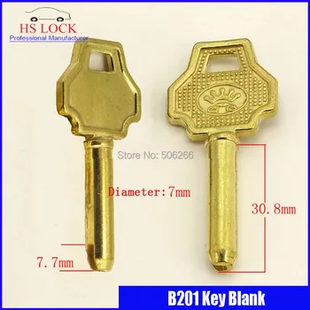 embrión clave mayorista de Siete punto de cilindro de llave de la puerta en blanco Civil clave en blanco palo Vertical clave de la máquina de corte B201