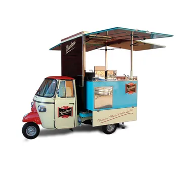 En Europa La Venta De Snacks Bar Jui Carro Eléctrico De Comida Ape Piaggio Triciclo Camión De Pizza Tuk Tuk Coche Con El Levantamiento De