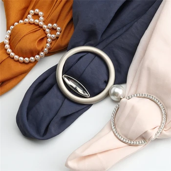 Encanto broche Perla de la hebilla de la Moda amor bufanda hebilla Botón de la joyería