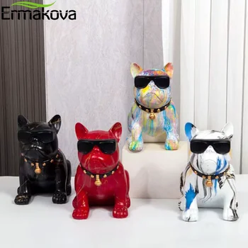 ERMAKOVA Nueva Bulldog francés de un Gran Ahorro Frasco Escultórico Casa de Piso de la Sala de estar de Adorno Capacidad Arte Moderno Accesorios