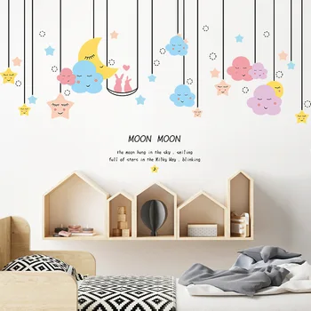 Etiquetas Engomadas de la pared para los Niños de Niño Dormitorio Sala de estar Decoración casera de la Pared Carteles de Vinilo Auto-adhesivo de Fondos de pantalla