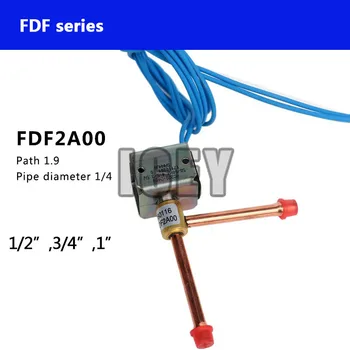 FDF-2A/3A/4A/6A/8A normalmente cerrado mini -flujo de Cobre de la refrigeración del sistema de derecho de ángulo de 2 vías válvula solenoide de la válvula de AC220V