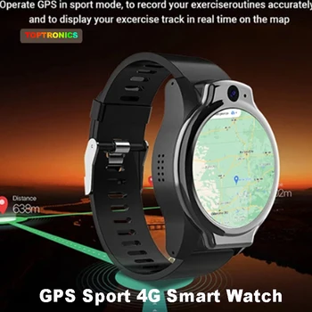 GPS Deporte 4G Reloj Inteligente para las Mujeres de los Hombres De 1,6 Pulgadas de Pantalla IPS HR Relojes de 4GB+64GB Tarjeta SIM WiFi 13MP Cámara Smartwatch Android 10.