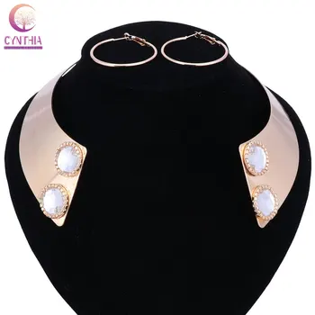 Gran Collar de Gargantilla Collar de las Mujeres de la Moda Nueva de Ancho de Aleación de Pares Geométricas Declaración Collares Maxi Joyas CE4346