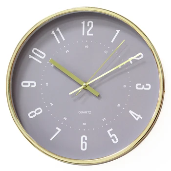 Grande de Oro Reloj de Pared de la Cocina Moderna Reloj Gris Relojes de Pared Reloj de la Casa en Silencio Dormitorio caja Fuerte Oculta Pendule Mural de Decoración para el Hogar FZ078