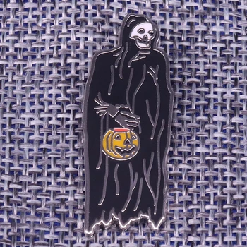 Grim Reaper pin de la solapa linterna de Jack broche de horror de la muerte insignia de Halloween regalo Gótico accesorio