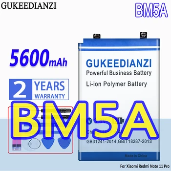 GUKEEDIANZI Batería para xiaomi Redmi Nota 11 Pro Note11 Pro BM5A 5600mAh Batería para Teléfono de la Serie + Pista NO