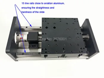 GX150 1605 tornillo guía 1500mm Eficaz Riel de desplazamiento Lineal de la Guía de Movimiento de la Tabla de la Diapositiva Módulo de Movimiento Sin Motor CNC de la Máquina
