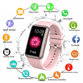 H06 Smart Watch Full Touch Monitor De Presión Arterial De Fitness Tracker Deporte Smartwatch Reloj Impermeable De Las Mujeres Los Hombres Reloj Smart