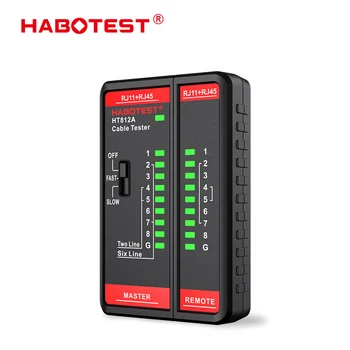 HABOTEST Probador de Cable de Red Eficiente de la Red de Cable de Prueba con UTP Cable de LAN del Buscador y de la Línea de Tracker RJ11 RJ45 HT812A