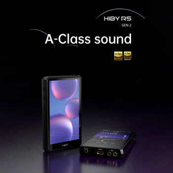 HiBy R5 Gn 2/R5 II Android de alta fidelidad Contrata Portátil Reproductor de Música MP3 Dual ES9219C Bluetooth MQA 16x USB DAC DSD 35 Horas de tiempo de ejecución