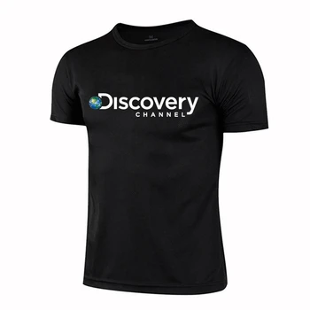 Hielo de malla de Seda de la Camisa de los Hombres de Discovery Channel Comedias Macho de Hombre de Manga Corta de secado Rápido camiseta Deportiva camiseta