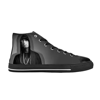 Hip Hop Rapero Cantante de Rap, la Música de Eminem Rock Divertido Casual Zapatos de Tela de Alta Cómodo, Transpirable 3D de Impresión de las Mujeres de los Hombres Zapatillas de deporte