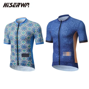 HISERWA Ciclismo Jersey de los Hombres de Manga Corta Transpirable de secado Rápido Camisa de Mtb Bicicleta de Carretera de Ciclismo Ropa Maillot de Ropa ciclismo