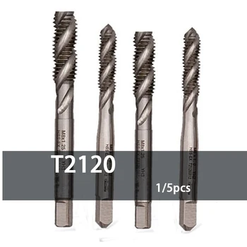HSS-EX T2120 Procesamiento de Aluminio de la Espiral de la Flauta Grifos M2 M3 M4 M5 M6 M8 M10 M12 Adecuado Para Ttapping Agujeros Ciegos de Alta eficiencia
