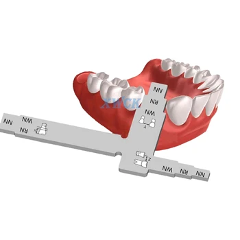 Implante Dental Regla de Medición para Interdental Distancia Implante Localizar Cliper de Acero Inoxidable en Forma de T, la Medición de Calibre