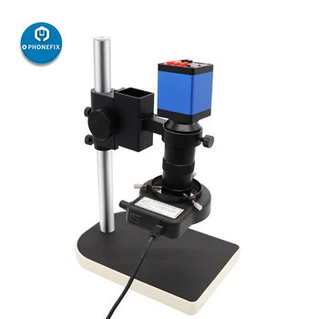 Industrial Integrado de la Cámara del Microscopio 180X C montaje de la lente de 0,5 X 56LED Anillo de Luz para el Teléfono de Soldadura de Reparación de 14MP/16 MP /38MP HDMI