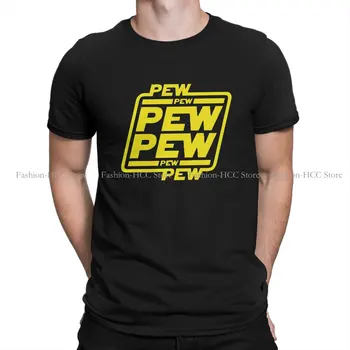 Internet Argot Camiseta para los Hombres Pew Pew Pew Mercancía Suave de Ocio Camiseta de Poliéster Camiseta de Alta Calidad de Moda Esponjoso