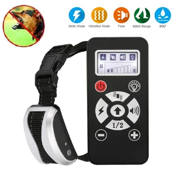 JanPet 800M LCD Remoto Eléctrico Perros Collares de Entrenamiento Para el Entrenamiento de Perros Collares de Choque Pet Trainer Sin Corteza Collar Para 1 o 2 Perros