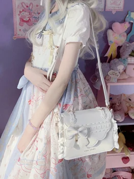 Japonés Elegante Bowk Estética Lolita Girl Itabag 2023 de la Moda de Todo el Partido Casual Dulce de las Mujeres del Bolso de JK Hombro Crossbody Bolsa