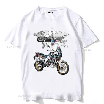 Japón Aventura Hon Africa Twin Crf 1000l Motocicleta T-Shirt para Hombres Camisetas Ropa de Niño camisas Blancas Moto Ride Deporte Leyenda Tees