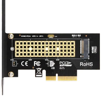KingSpec M. 2 Disipador de calor de Refrigeración de SSD PCIE NVMe X4 tarjeta de interfaz de Soporte PCI Express 3.0 x4 2230 2242 2280 m Tamaño.2 DE VELOCIDAD COMPLETA