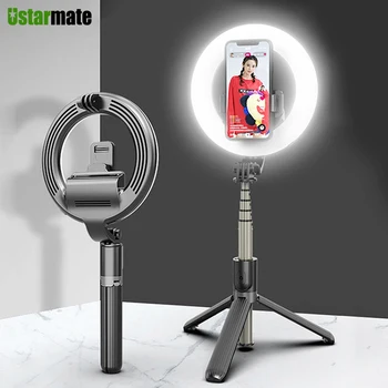 L07 Selfie 4in1 Anillo de Luz LED Inalámbrica Bluetooth Selfie Mini Trípode de Mano Extensible y Plegable Teléfono Remoto Titular de Disparar en Vivo