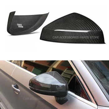 La Fibra de carbono Cubierta del Espejo Para Audi A3 RS3 8V S3 Cubierta de Espejo retrovisor Con y Sin Carril Side Assist Cubrir 2014-2017 2018 2019