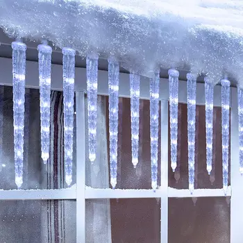 La navidad Carámbano de Luces de 20 carámbanos 90 LED al aire libre de la Cubierta de Cristal de Hielo de la Cadena de Luces Conectable Luces para la Decoración de Navidad
