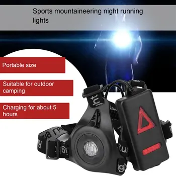 La seguridad de Lámparas de Noche Deporte al aire libre Luces de LED de la Noche de marcha Linterna Luces de Advertencia de Carga USB en el Pecho de la Lámpara de la Luz de la Antorcha