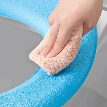 Lavable De Silicona Impermeable Hogar Inodoro Cubierta De Espuma De Asiento De Inodoro Cuatro Temporadas De La Etiqueta Engomada