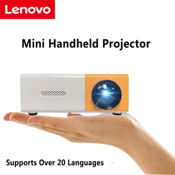 Lenovo YG300 de Alta Definición Mini Proyector LED Portátil 1080p Equipo de cine en Casa Inalámbrico para Acampar al aire libre Teléfono Proyector