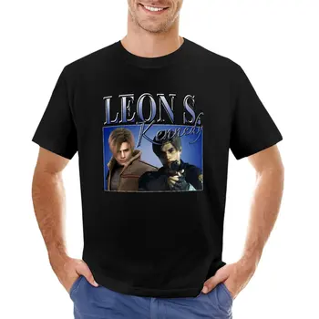 Leon S. Kennedy Apreciación T-Shirt de peso pesado de camisetas de gato camisetas de hombre ropa Corta t-shirt hombres camisetas