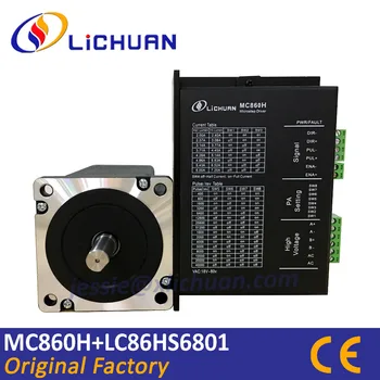 LICHUAN caliente de la venta 3.3 n.m NEMA34 motor paso a paso kit de controladores de 2phase LC86HS6801 cnc intensificación de la unidad de MC860H